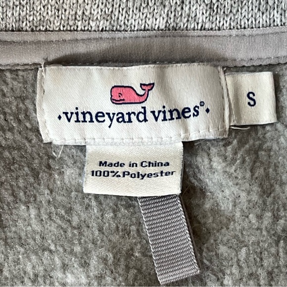 Vineyard Vines Martha’s Vineyard Full Zip Knit Fleece Vest Gray Size Small Fall - Picture 12 of 16
